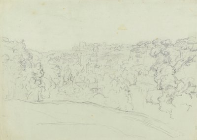 Bridgenorth (gri-yeşil kağıt üzerine grafit, serilmiş) by Philip Wilson Steer